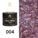 Gęsty lakier do zdobień F.O.X Glow glitter gel 004, 5 ml