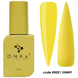 DNKa' Cover Base #0021 Sunny - żółta baza hybrydowa, 12 ml