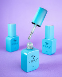 DNKa' Cover Base #0053 Glowing - niebieska baza hybrydowa z brokatem, 12 ml