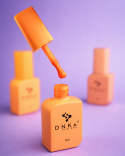 DNKa' Cover Base #0081 Citrus - pomaranczowa baza hybrydowa z białymi płatkami, 12 ml