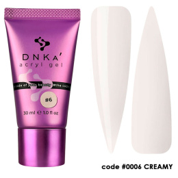 DNKa' Acryl Gel #0006 Creamy - jasnobeżowy akrylożel w tubce, 30 ml