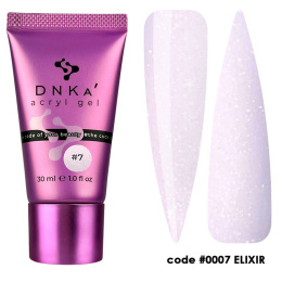 DNKa' Acryl Gel #0007 Elixir - jasnoróżowy akrylożel z delikatną drobinką, 30 ml
