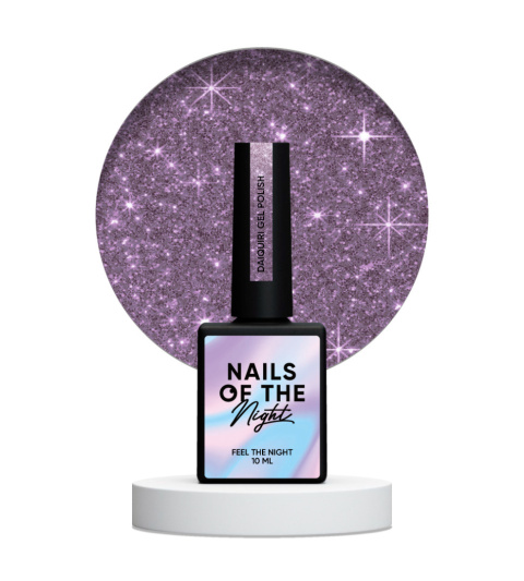 NAILSOFTHENIGHT Daiquiri - lakier hybrydowy z odblaskową drobinką, 10 ml