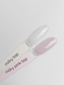 TOUCH Cover top Milky pink - biało-rózowy półprzezroczysty top hybrydowy, 13 ml