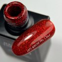 NAILSOFTHEDAY Let's special Mrs. Claus - czerwony lakier hybrydowy z brokatem, 10 ml