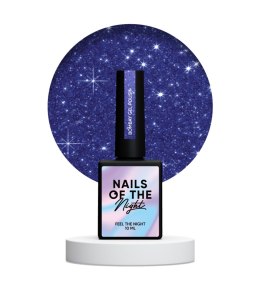 NAILSOFTHENIGHT Bombay - niebieski lakier hybrydowy z odblaskową drobinką, 10 ml