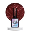 NAILSOFTHENIGHT Sangria - czerwony lakier hybrydowy z odblaskową drobinką, 10 ml