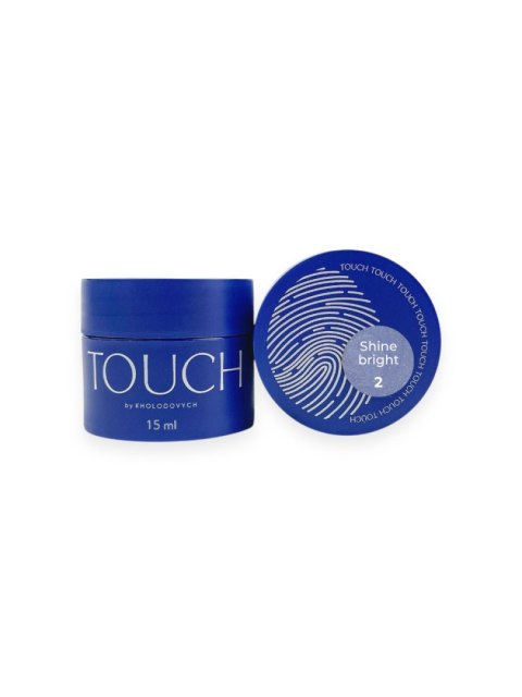 TOUCH Shine bright builder gel 02 - mleczno-niebieski żel budujący z efektem perły, 15 ml