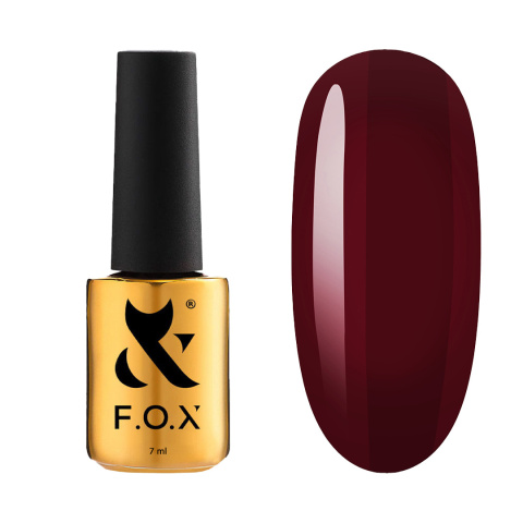 F.O.X Lipstick 010 Wine Passion - głęboko burgundowy lakier hybrydowy, 7 ml