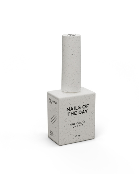 NAILSOFTHEDAY No stress top no wipe - błyszczący top bez lepkiej warstwy, bez filtrów UV, 10 ml