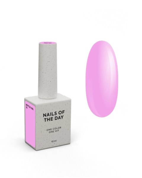 NAILSOFTHEDAY Bottle gel 34 - różowy żel do wzmocnienia paznokci, 10 ml