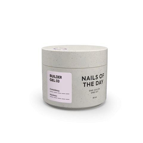 NAILSOFTHEDAY Builder gel 03 - mleczno różowy żel budujący, 30 ml