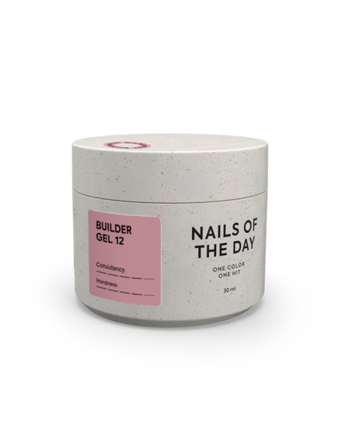 NAILSOFTHEDAY Builder gel 12 - różowy żel budujący, 30 ml