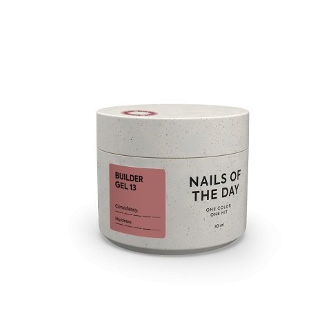 NAILSOFTHEDAY Builder gel 13 - intensywny beżowy żel budujący, 30 ml