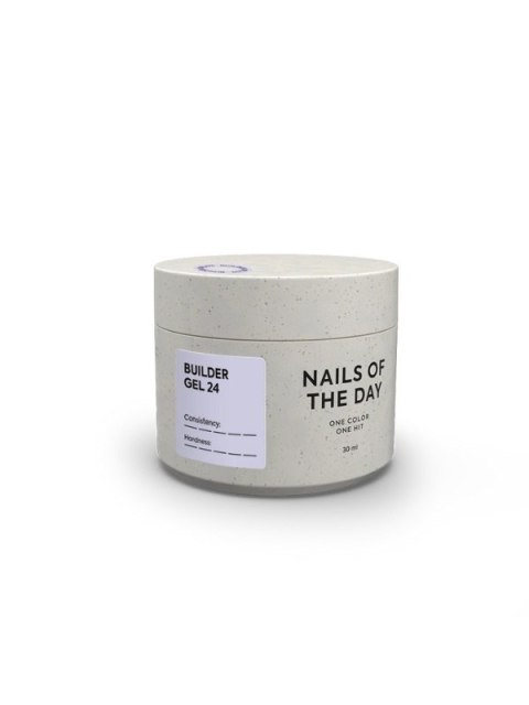 NAILSOFTHEDAY Builder gel 24 - żel budujący o klasycznym mlecznobiałym odcieniu, 30 ml