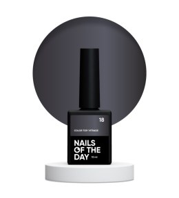 NAILSOFTHEDAY Color top Vitrage 18 - witrażowy szary top hybrydowy bez lepkiej warstwy, 10 ml