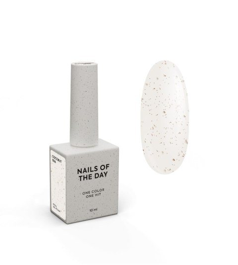 NAILSOFTHEDAY Coconut Gel Polish - mleczny lakier hybrydowy ze złotą drobinką, 10 ml