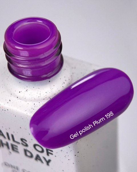NAILSOFTHEDAY Plum Gel Polish - nasycony fioletowy lakier hybrydowy, 10 ml