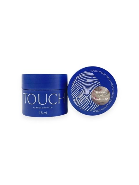 TOUCH Builder gel Gardens 03 - mleczny żel budujący z suszonymi kwiatami, 15 ml