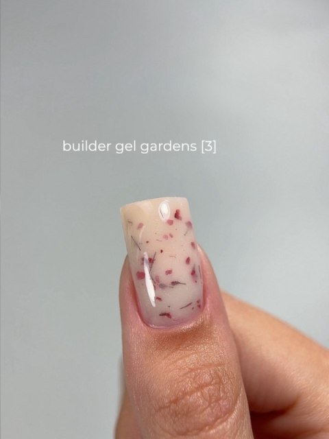 TOUCH Builder gel Gardens 03 - mleczny żel budujący z suszonymi kwiatami, 15 ml