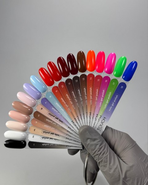 TOUCH Solo Gel Polish 02 - jednofazowy lakier hybrydowy 3w1, biały, 9 ml