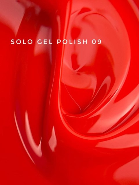 TOUCH Solo Gel Polish 09 - jednofazowy lakier hybrydowy 3w1, jaskrawo czerwony, 9 ml