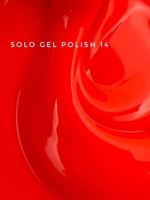 TOUCH Solo Gel Polish 14 - jednofazowy lakier hybrydowy 3w1, neonowy czerwony, 9 ml