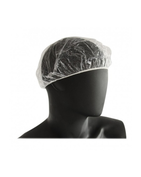 Czepki fryzjerskie jednorazowe foliowe z gumką – 100 szt