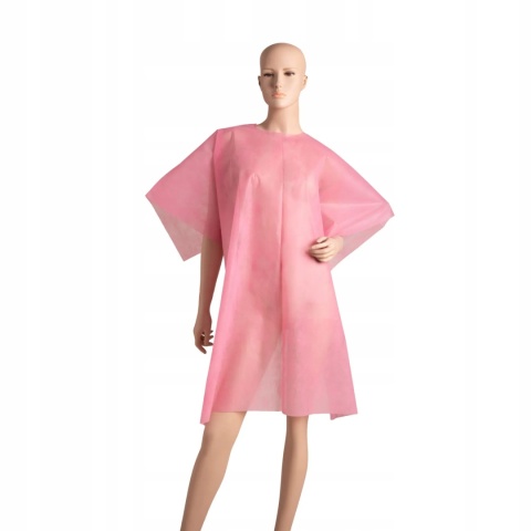 Jednorazowe peleryny fryzjerskie włókninowe, różowe – 25 szt