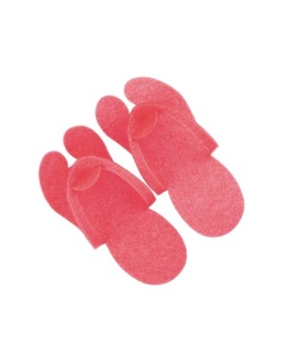 Klapki do pedicure z pianki różowe, 10 par