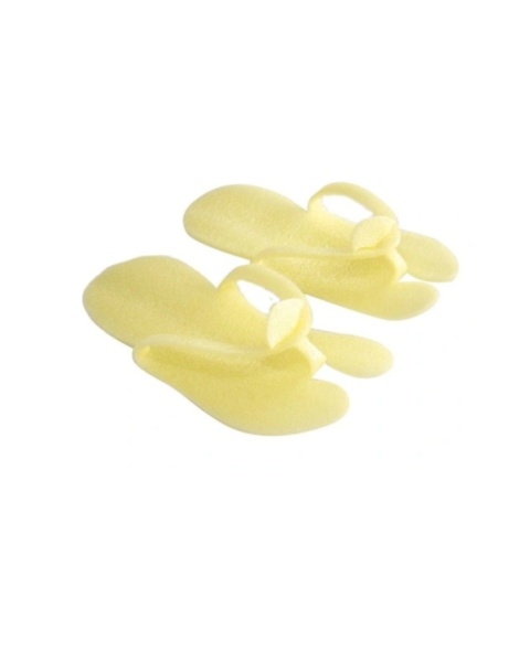 Klapki do pedicure z pianki żółte, 10 par