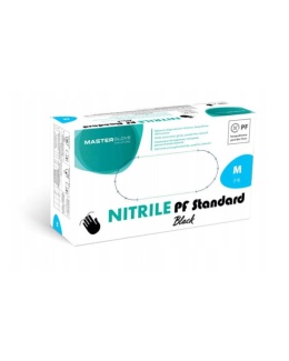 MASTERGLOVE rękawiczki nitrylowe - czarne M