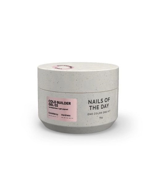 NAILSOFTHEDAY Cold Builder gel 02 - niskotemperaturowy żel budujący o różowym odcieniu, 15 ml