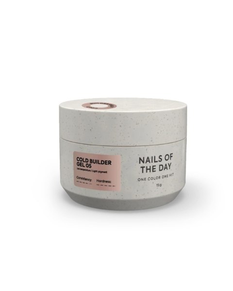 NAILSOFTHEDAY Cold Builder gel 05 - niskotemperaturowy żel budujący o ciepłym karmelowym odcieniu, 15 ml
