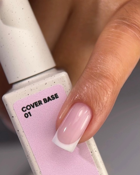 NAILSOFTHEDAY Cover base NEW 01 - półprzezroczysta delikatno-różowa baza hybrydowa, 10 ml