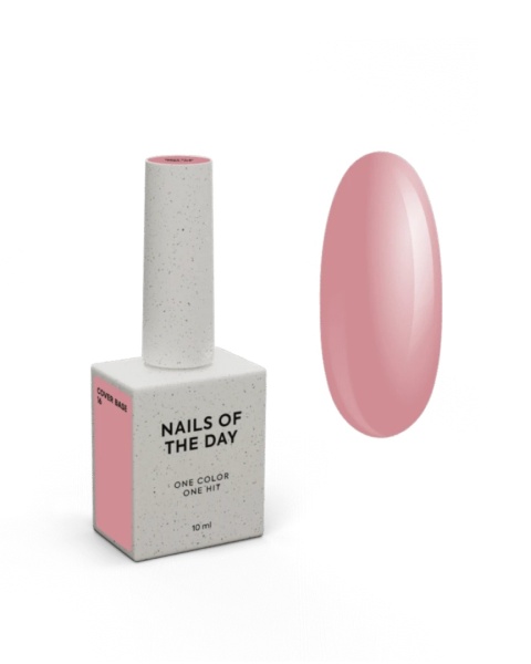 NAILSOFTHEDAY Cover base 16 - kryjąca ciemno-beżowa baza hybrydowa, 10 ml