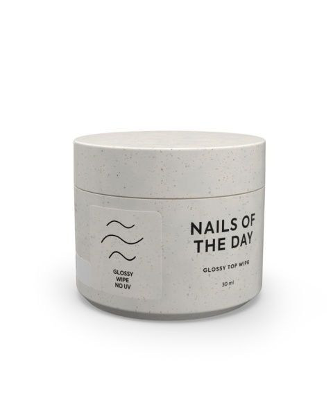 NAILSOFTHEDAY Glossy top wipe - błyszczący top z lepką warstwą i bez filtru UV, 30 ml