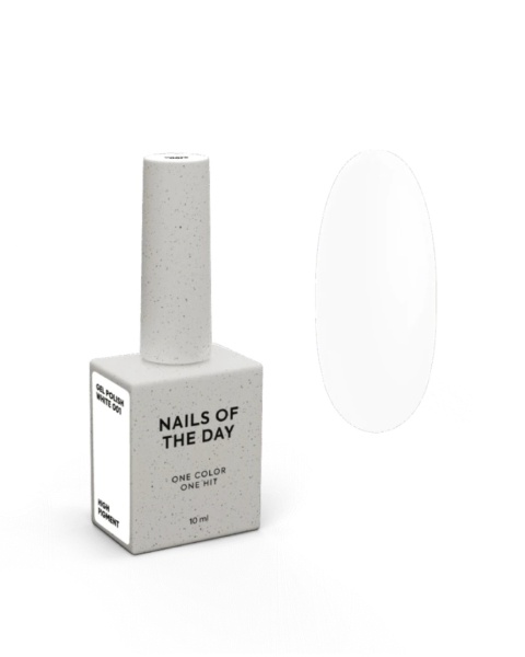 NAILSOFTHEDAY White Gel Polish - idealny biały lakier hybrydowy, 10 ml