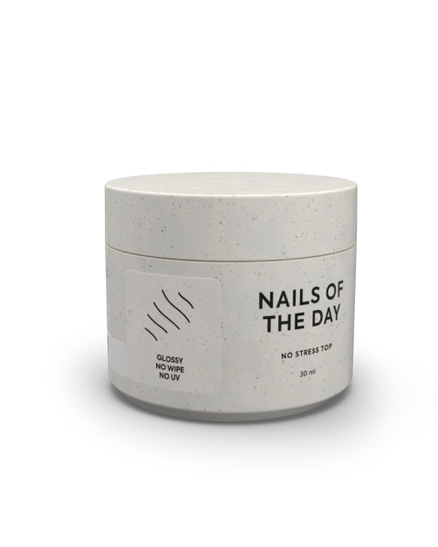 NAILSOFTHEDAY No stress top no wipe - błyszczący top bez lepkiej warstwy, bez filtrów UV, 30 ml