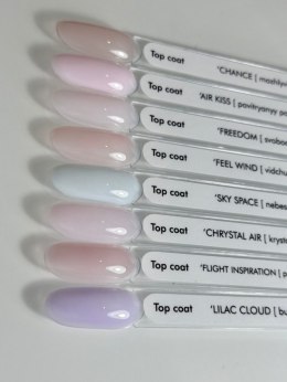 DA'23 COVER TOP 'FEEL WIND, 8 ml - półprzezroczysty top hybrydowy no wipe (delikatny różowo-beżowy)