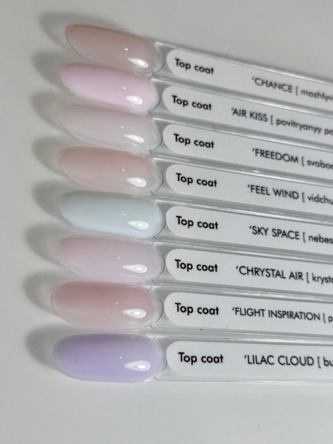 DA'23 COVER TOP 'FLIGHT INSPIRATION, 8 ml - półprzezroczysty top hybrydowy no wipe (róż z nutą brzoskwini)