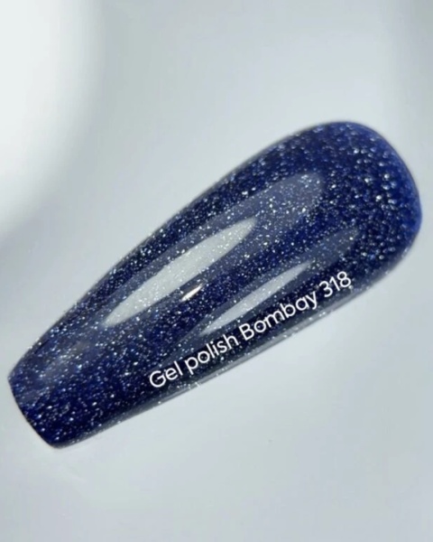 NAILSOFTHEDAY Bombay Gel Polish - niebieski lakier hybrydowy z odblaskową drobinką, 10 ml