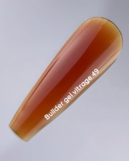NAILSOFTHEDAY Builder gel 49 Vitrage - brązowy witrażowy żel budujący, 15 ml