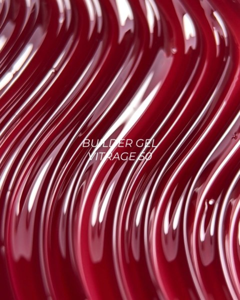 NAILSOFTHEDAY Builder gel 50 Vitrage - czerwony witrażowy żel budujący, 15 ml
