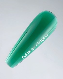 NAILSOFTHEDAY Builder gel 52 Vitrage - zielony witrażowy żel budujący, 15 ml