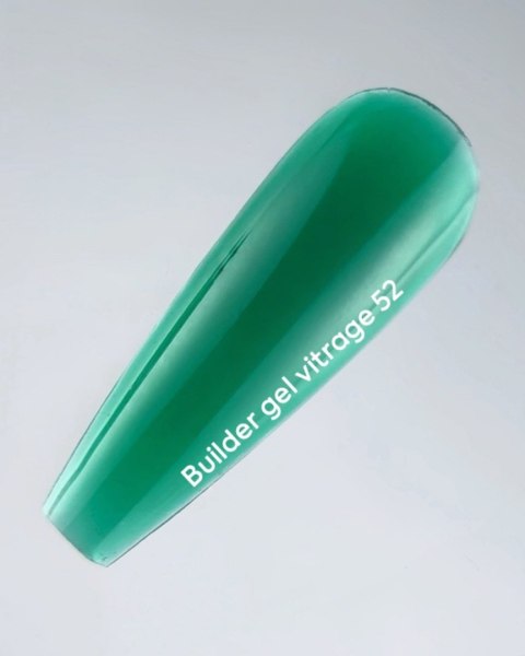 NAILSOFTHEDAY Builder gel 52 Vitrage - zielony witrażowy żel budujący, 15 ml