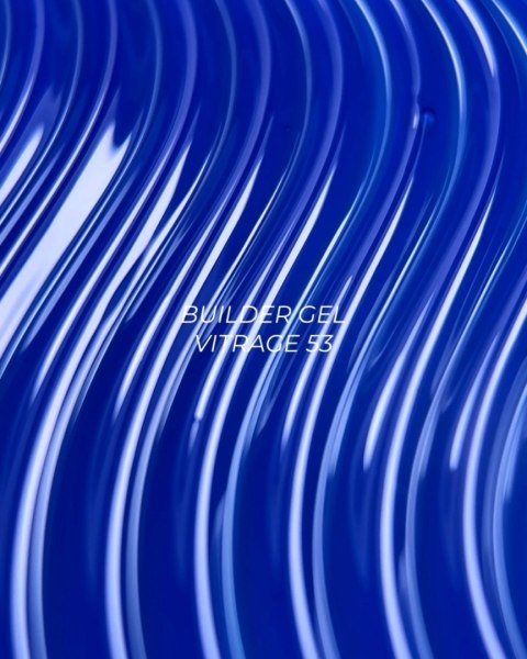 NAILSOFTHEDAY Builder gel 53 Vitrage - niebieski witrażowy żel budujący, 15 ml