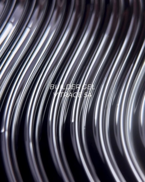 NAILSOFTHEDAY Builder gel 54 Vitrage - czarny witrażowy żel budujący, 15 ml