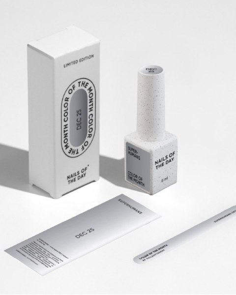 NAILSOFTHEDAY Color of the Month December 2025 Superhumans - srebrny lakier hybrydowy z efektem flash, 6 ml