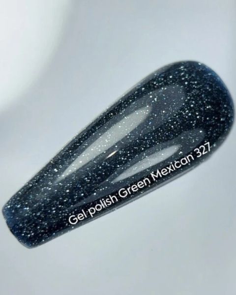 NAILSOFTHEDAY Green Mexican Gel Polish - ciemno-zielony odblaskowy lakier hybrydowy, 10 ml